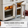image:imageMartha Stewart French Door Air Fryer Toaster Oven Combo 34QT Countertop Convection 12in1 Bake Broil Roast Fits 12 PizzaDehydrate5 Accessories Air Fry Basket Stainless Steel Linen CreamLinen Cream